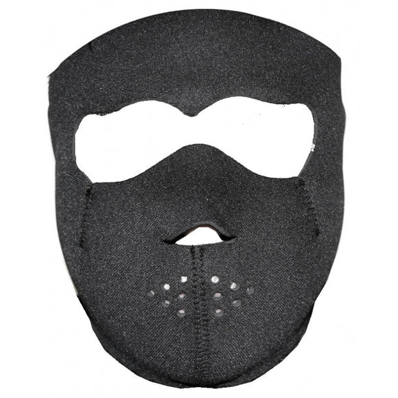 Plain Black Face Mask For Riding - One Size Fits All FMBLK