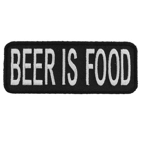 Beer Is Food Funny Patch - 4x1.5 inch P1130