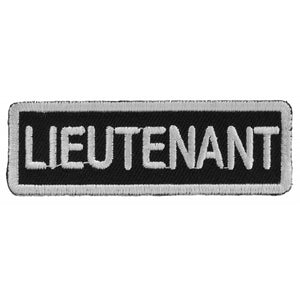 Lieutenant Patch - 3x1 inch P1381