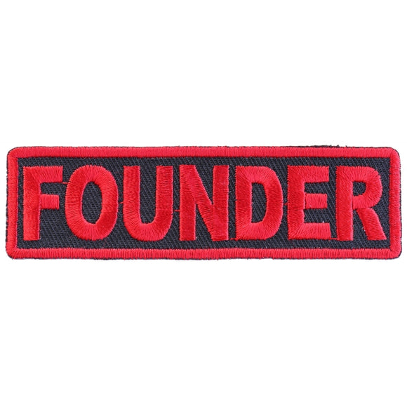 Founder Patch Red - 3.5x1 inch P3182