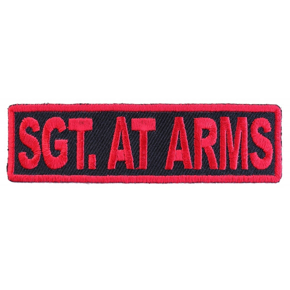 Sgt At Arms Patch Red - 3.5x1 inch P3188