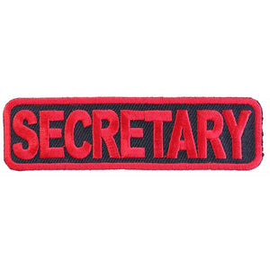 Secretary Patch In Red - 3.5x1 inch P3280