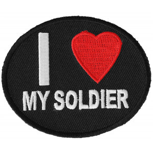 I Love My Soldier Iron on Morale Patch - 2.75x2.25 inch P3300