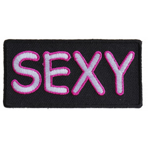 Sexy Patch White Pink - 3x1.5 inch P3354