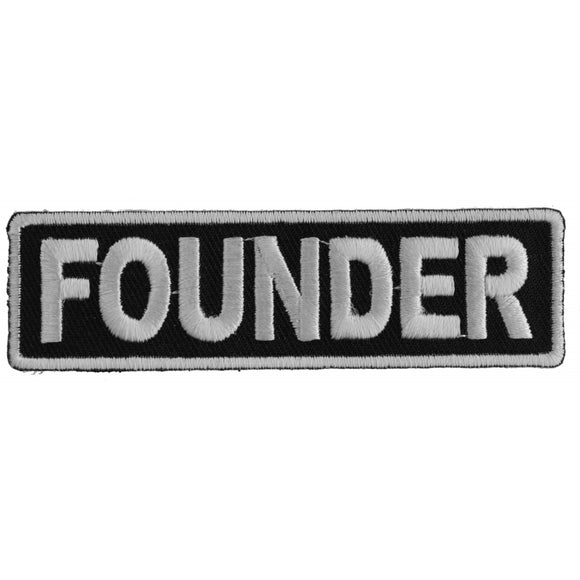 Founder Patch 3.5 Inch White - 3.5x1 inch P3706