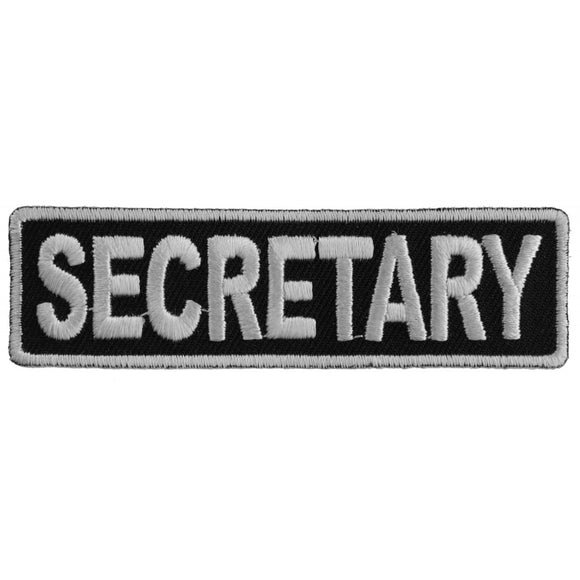 Secretary Patch 3.5 Inch White - 3.5x1 inch P3711