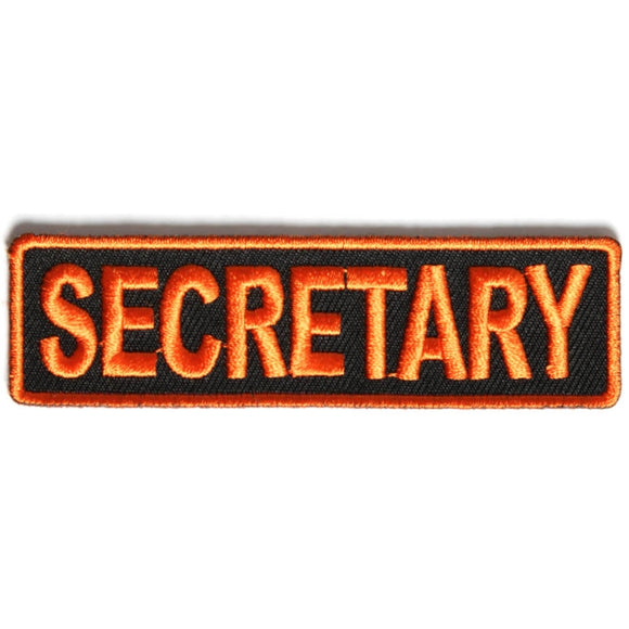 Secretary Patch 3.5 Inch Orange - 3.5x1 inch P3738