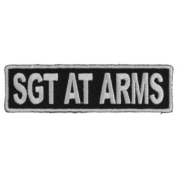 Sgt At Arms Patch 3.5 Inch White - 3.5x1 inch P3750