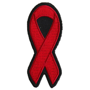 Red Ribbon Aids Awareness Patch - 3x1.25 inch P3755