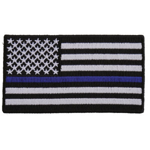 Subdued US Flag With Blue Stripe Patch - 3.5x2 inch P4008