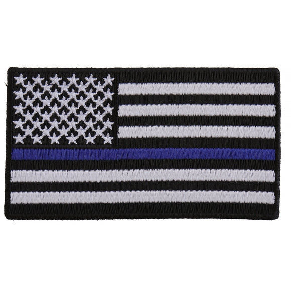 Subdued US Flag With Blue Stripe Patch - 3.5x2 inch P4008
