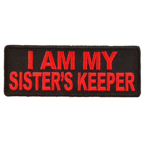 I Am My Sister's Keeper Patch In Red - 4x1.5 inch P4281