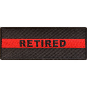 Retired Red Line Firefighter Patch - 4x1.5 inch P4409