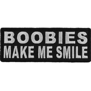 Boobies Make Me Smile Patch - 4x1.5 inch P4579