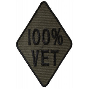 100 Percent Vet Subdued Green Patch - 3x2 inch P4592