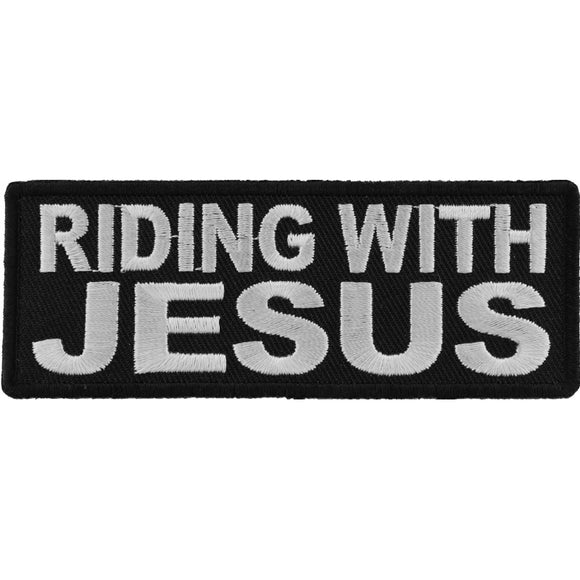 Riding With Jesus Patch - 4x1.5 inch P5359