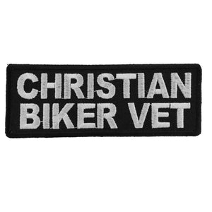 Christian Biker Vet Patch - 4x1.5 inch P5361