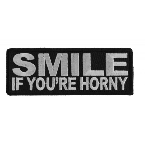 Smile If You're Horny Patch - 4x1.5 inch P5367