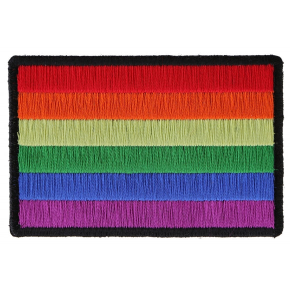 Rainbow Flag LGBTQ Iron on Novelty Patch - 3x2 inch P5452