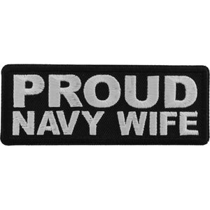 Proud Navy Wife Patch - 4x1.5 inch P5744