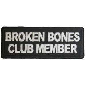 Broken Bones Club Member Biker Patch - 4x1.5 inch P6135