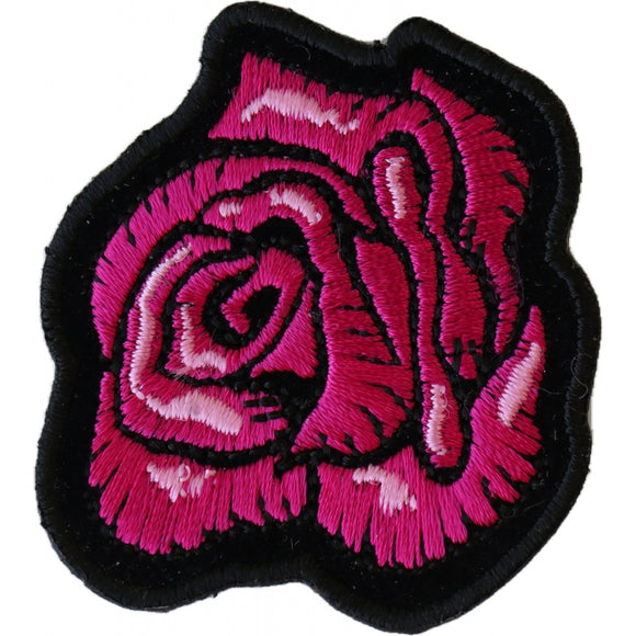 Pink Rose Patch - 2x2.25 inch P6652