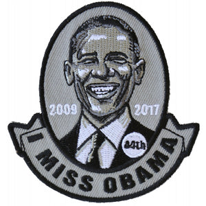 I Miss Obama Patriotic Iron on Patch - 3x3.1 inch P6657